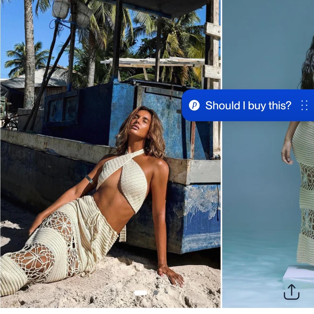 Fashion Nova Crochet Beach Set - Cream